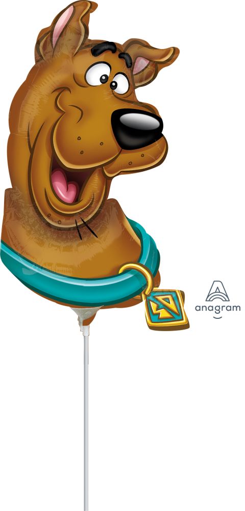 Mini Shape Scooby-Doo Head Shape Balloon (Inflated with Cup and Stick)