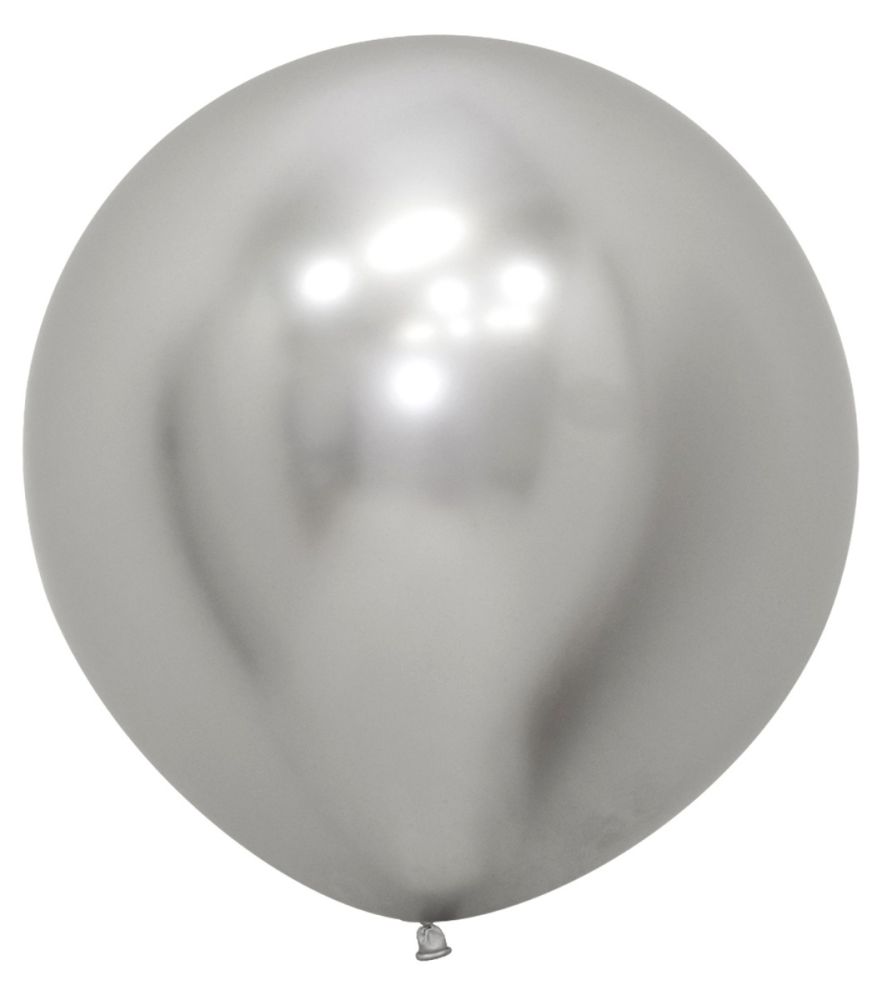 24" Reflex Silver (10pcs) Sempertex Balloons