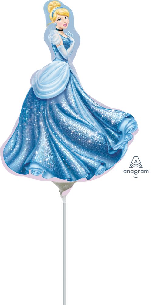 Mini Shape Cinderella Shape Balloon (Inflated with Cup and Stick)