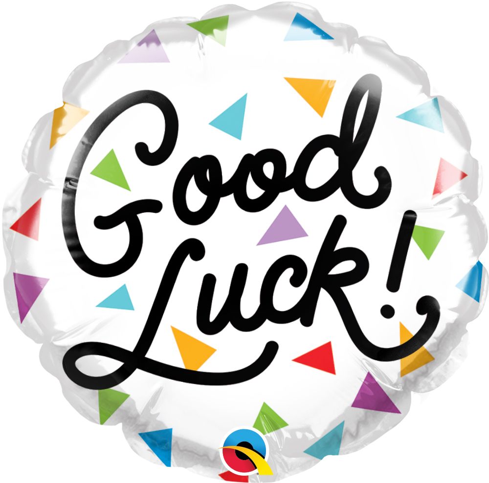04" Good Luck Triangles Balloon (Inflated with Cup and Stick)