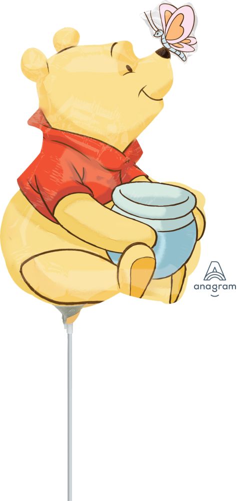 Mini Shape Pooh Full Body Balloon (Inflated with Cup and Stick)