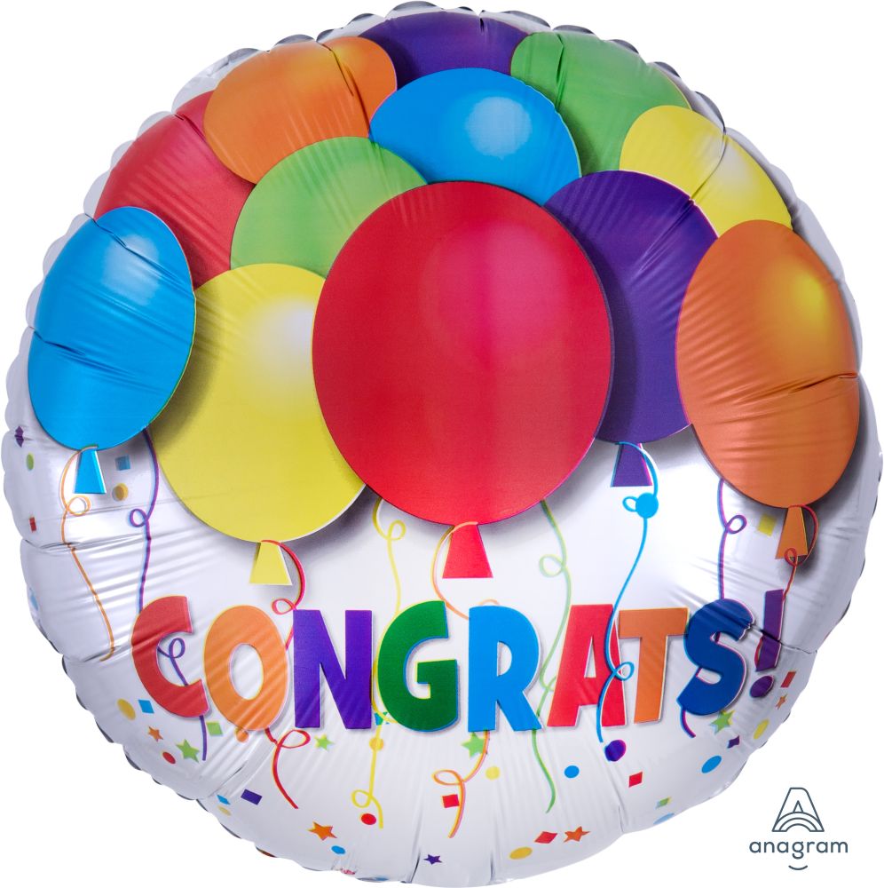 18" Bold Congratulations Balloons