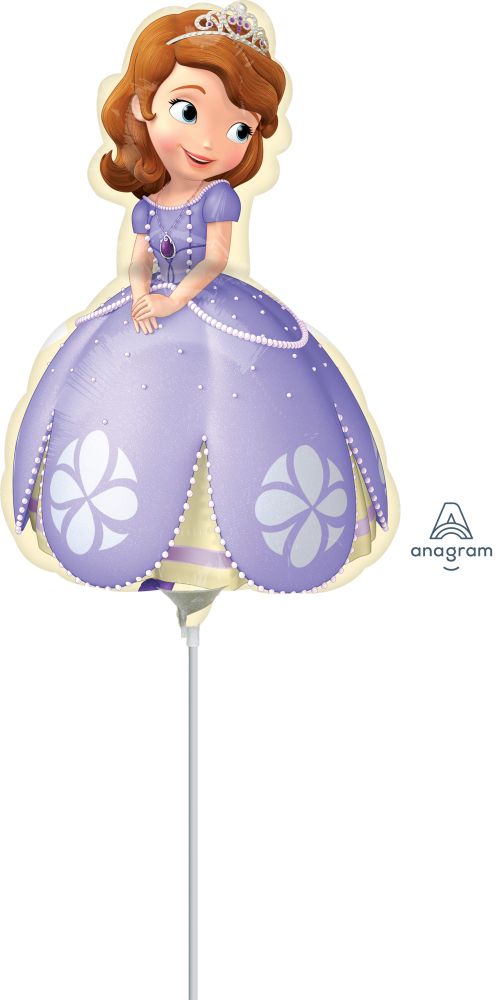 Mini Shape Sofia the First Pose Balloon (Inflated with Cup and Stick)