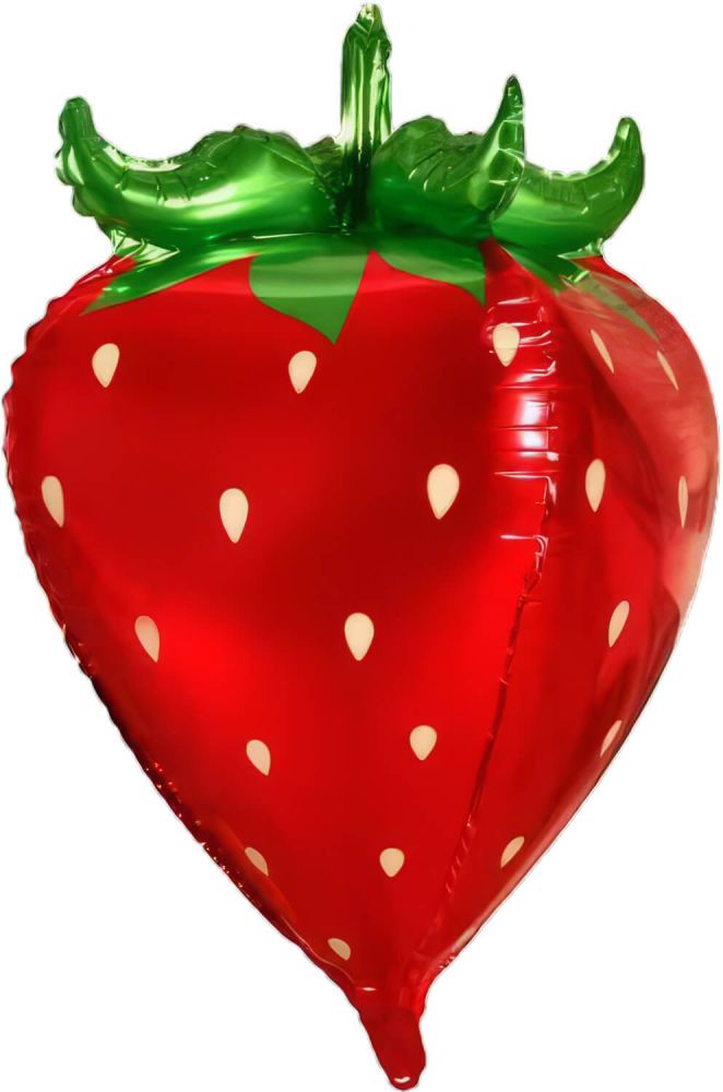 28" 3D Strawberry Red Balloon