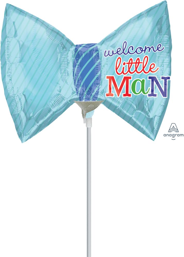 Mini Shape Little Prince Bow Tie Balloon (Inflated with Cup and Stick)