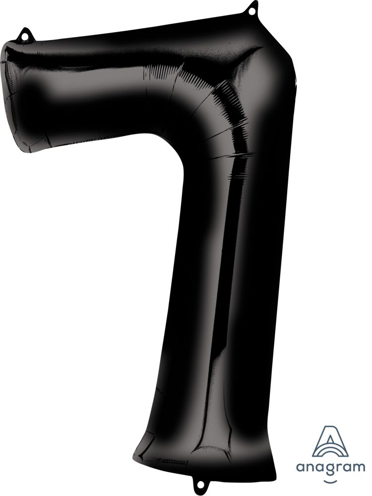 34" Black Number 7 Balloon