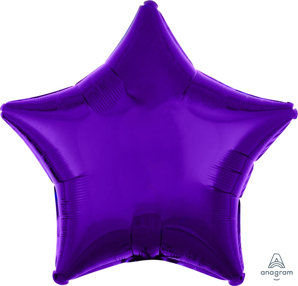 18" Metallic Purple Star Balloon