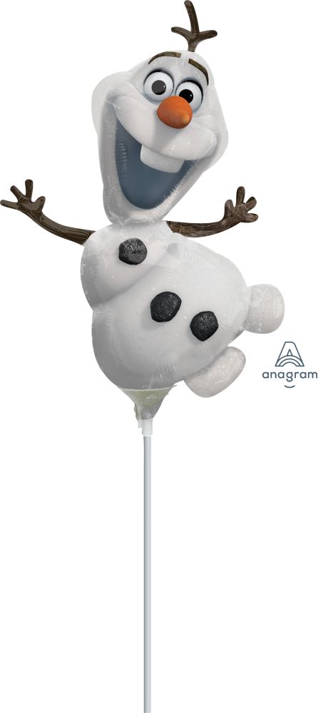 Mini Shape Olaf Shape Balloon (Inflated with Cup and Stick)