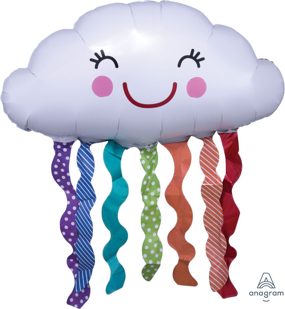 SuperShape Rainbow Cloud Balloon