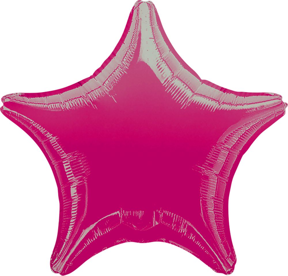 18" Metallic Fuchsia Star (non-packaged) Balloon