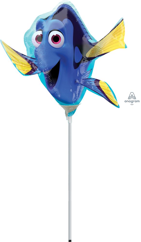 Mini Shape Finding Dory Shape Balloon (Inflated with Cup and Stick)