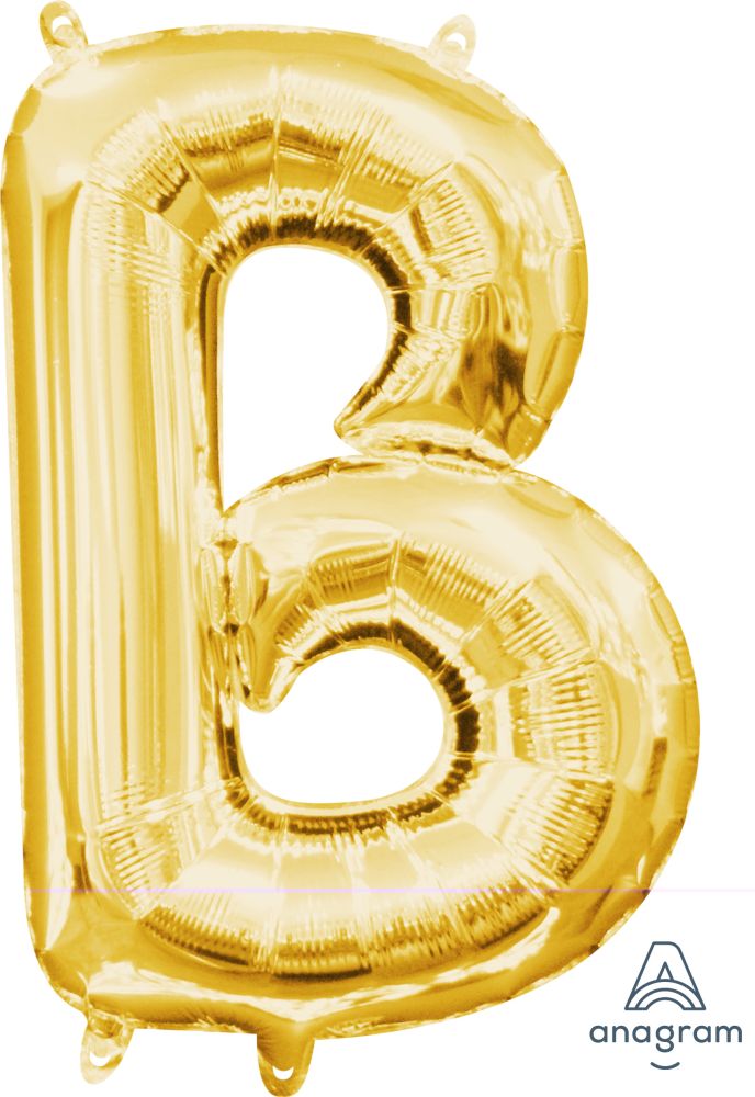 16" Gold Letter B Balloon