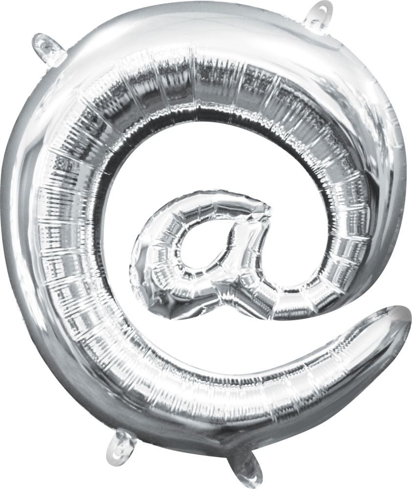 16" Silver Symbol @ At Balloon