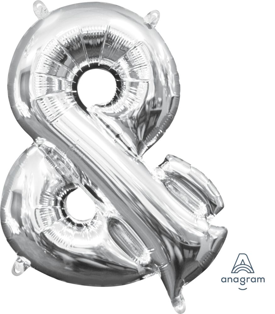 16" Silver Symbol & And Balloon