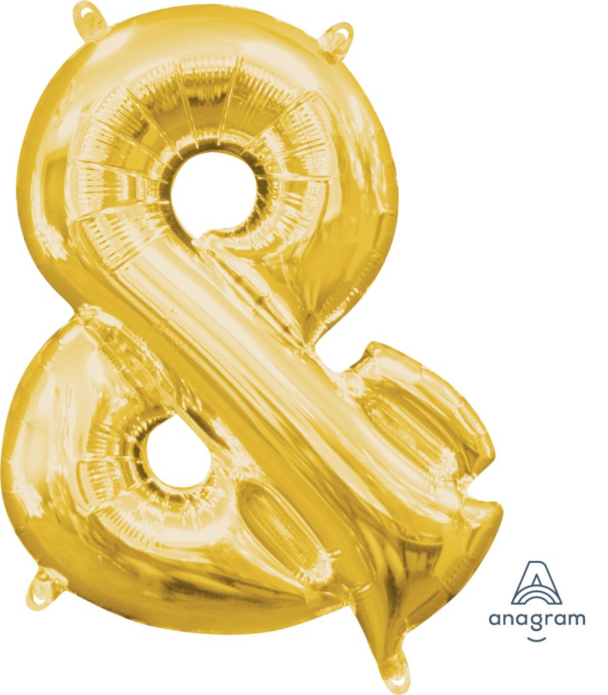 16" Gold Symbol & And Balloon