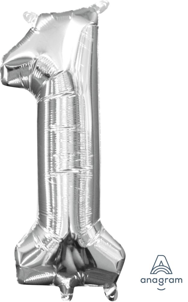 16" Silver Number 1 Balloon