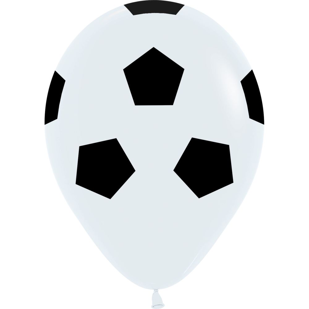 11" Soccer Ball White (50pcs) Balloons
