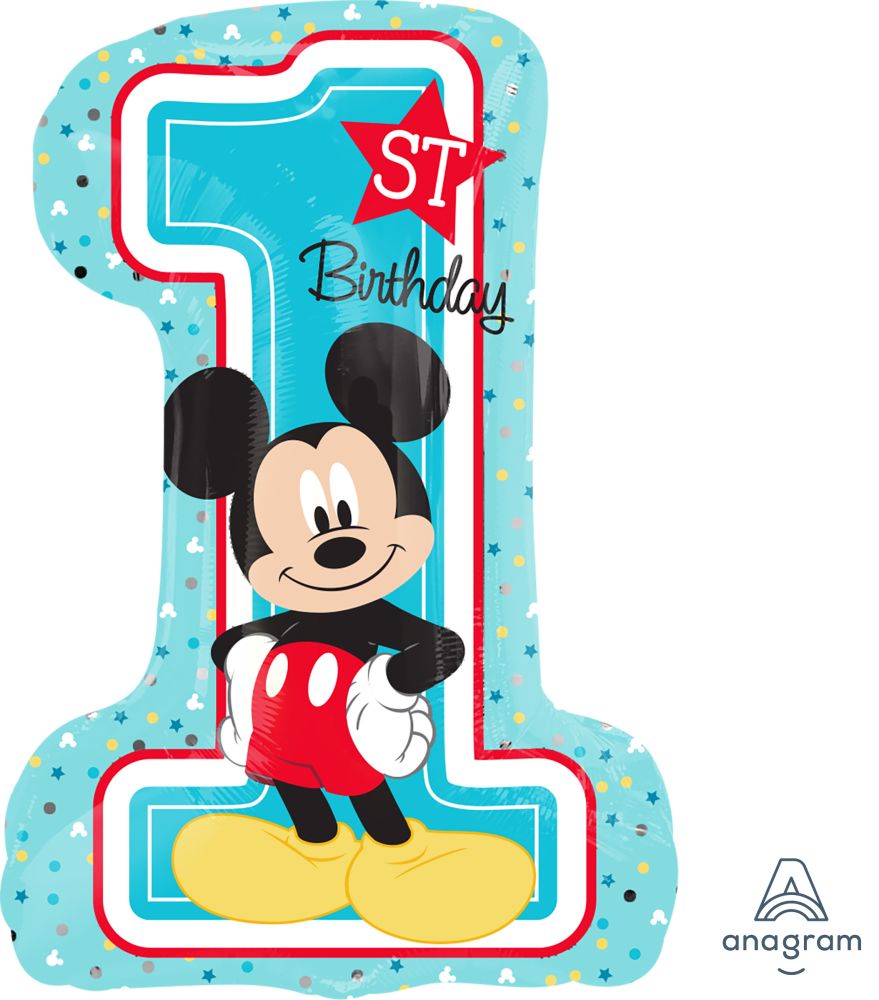 SuperShape Mickey 1st Birthday Balloon