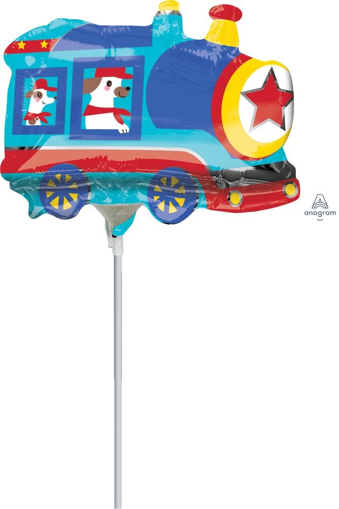 Mini Shape Happy Train Balloon (Inflated with Cup and Stick)