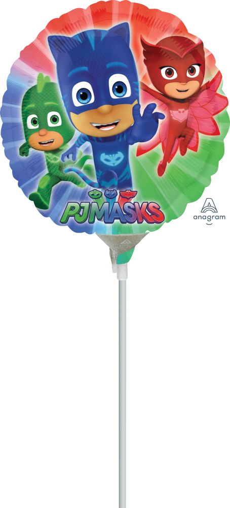 09" PJ Masks Balloon (Inflated with Cup and Stick)