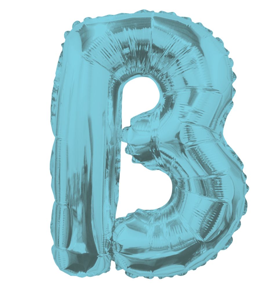 14" Light Blue Letter B Balloon