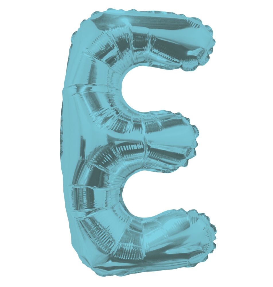 14" Light Blue Letter E Balloon
