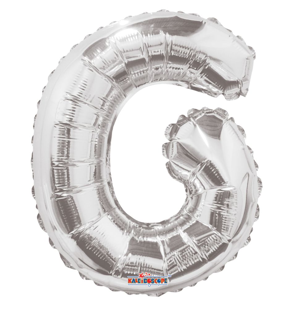 14" Silver Letter G Balloon
