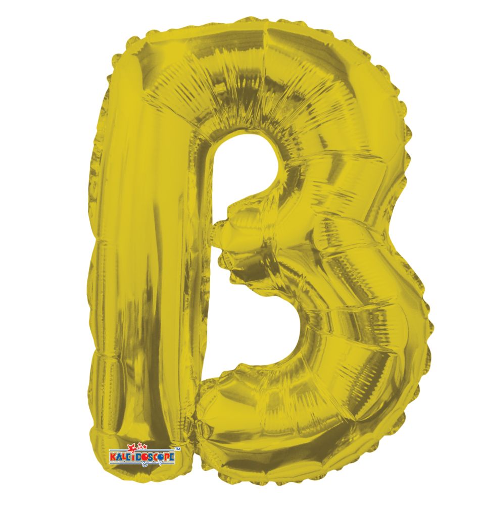 14" Gold Letter B Balloon