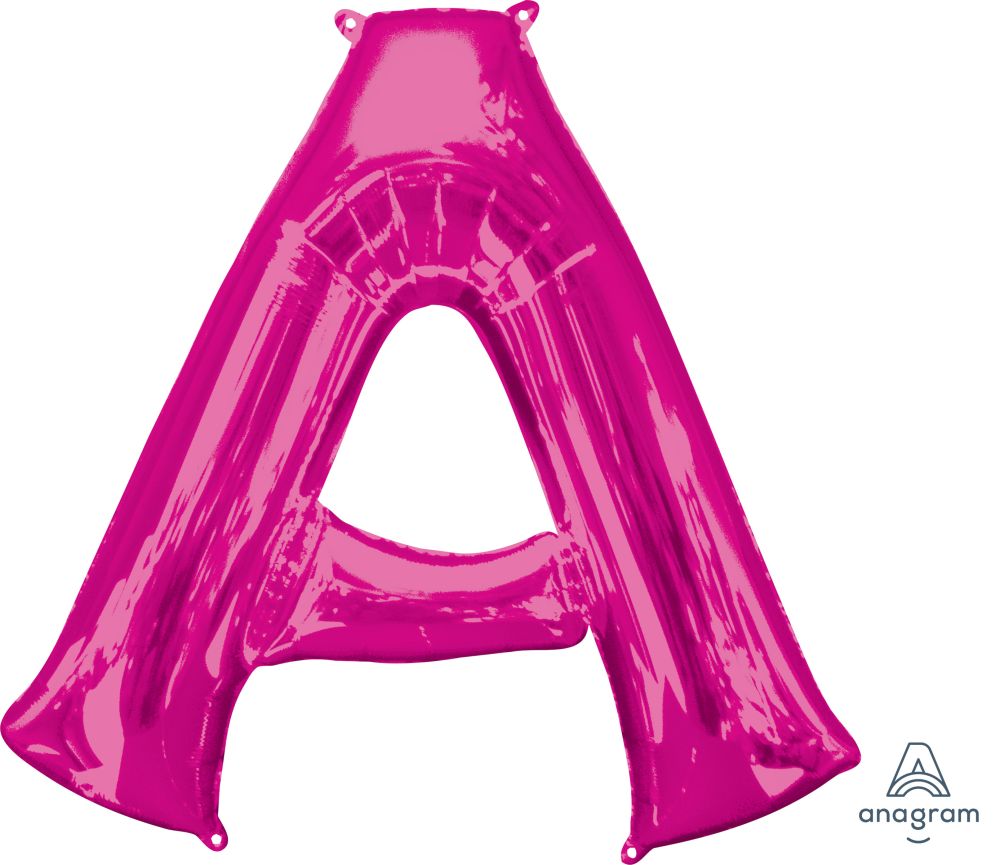 34" Pink Letter A Balloon