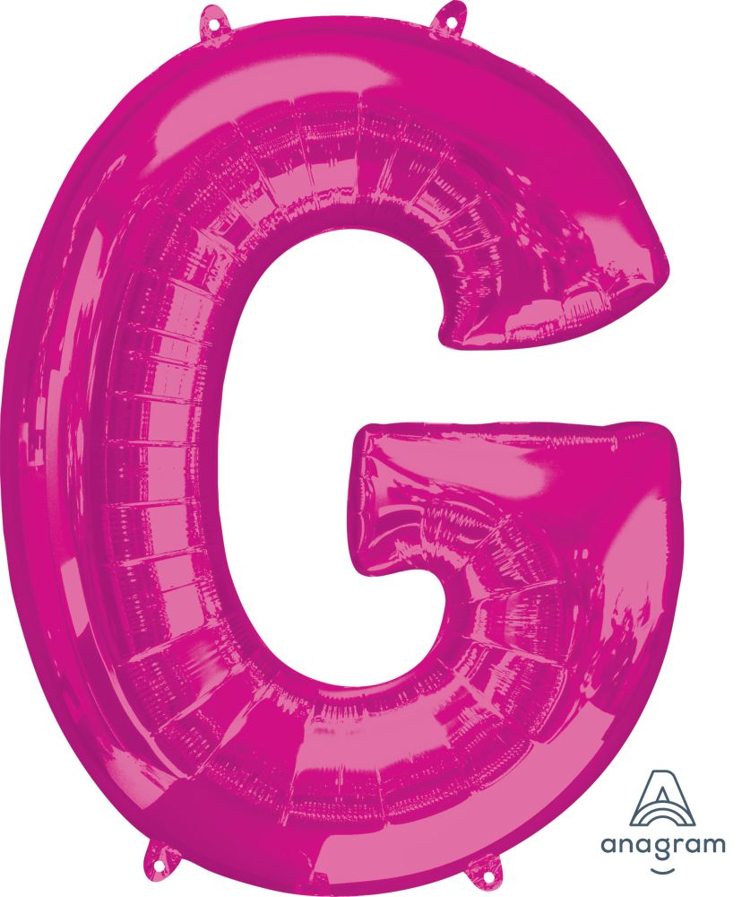 34" Pink Letter G Balloon