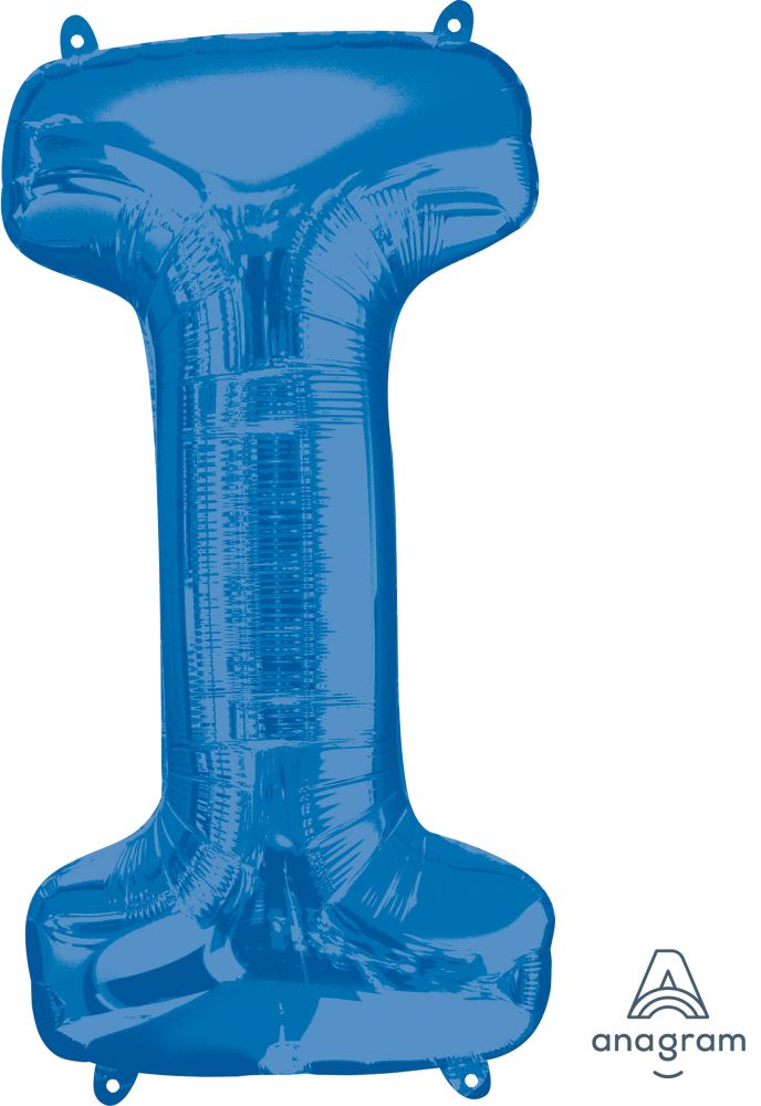 34" Blue Letter I Balloon