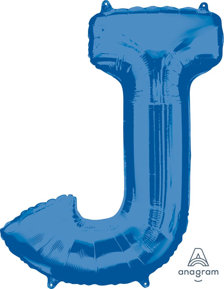 34" Blue Letter J Balloon