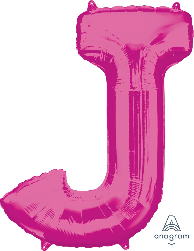 34" Pink Letter J Balloon