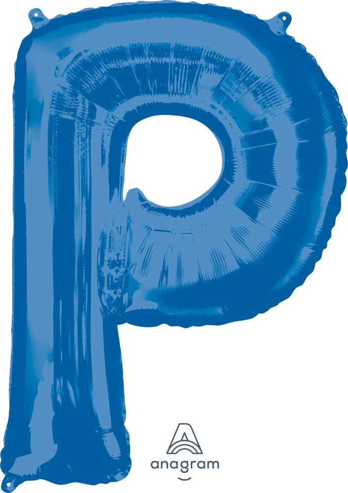 34" Blue Letter P Balloon