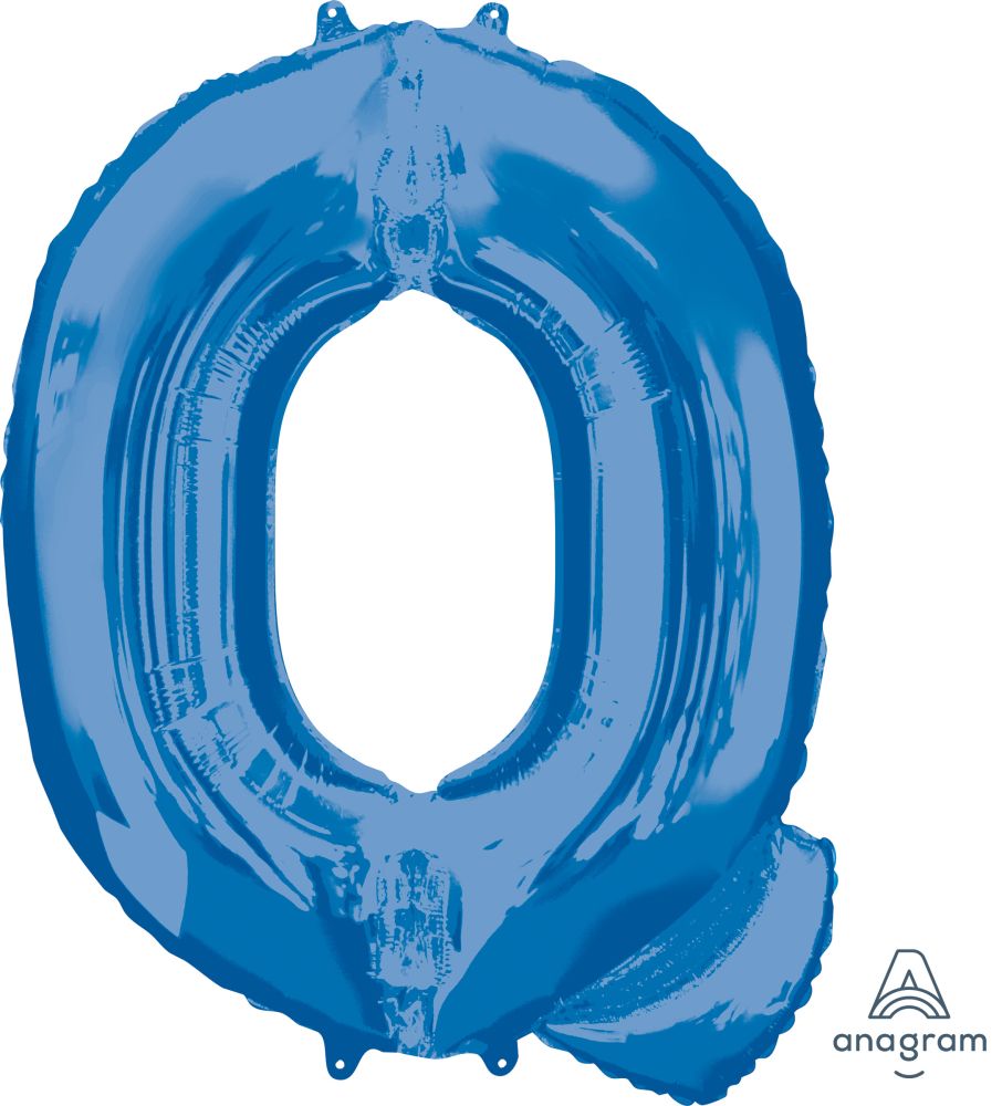 34" Blue Letter Q Balloon