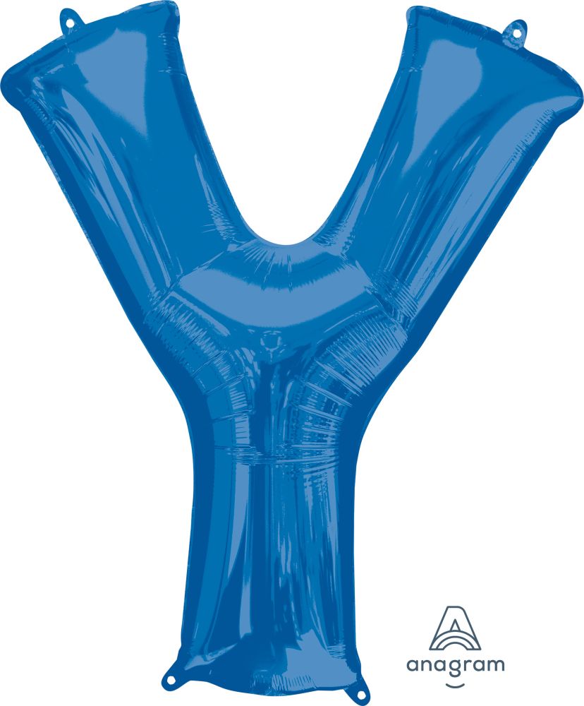 34" Blue Letter Y Balloon