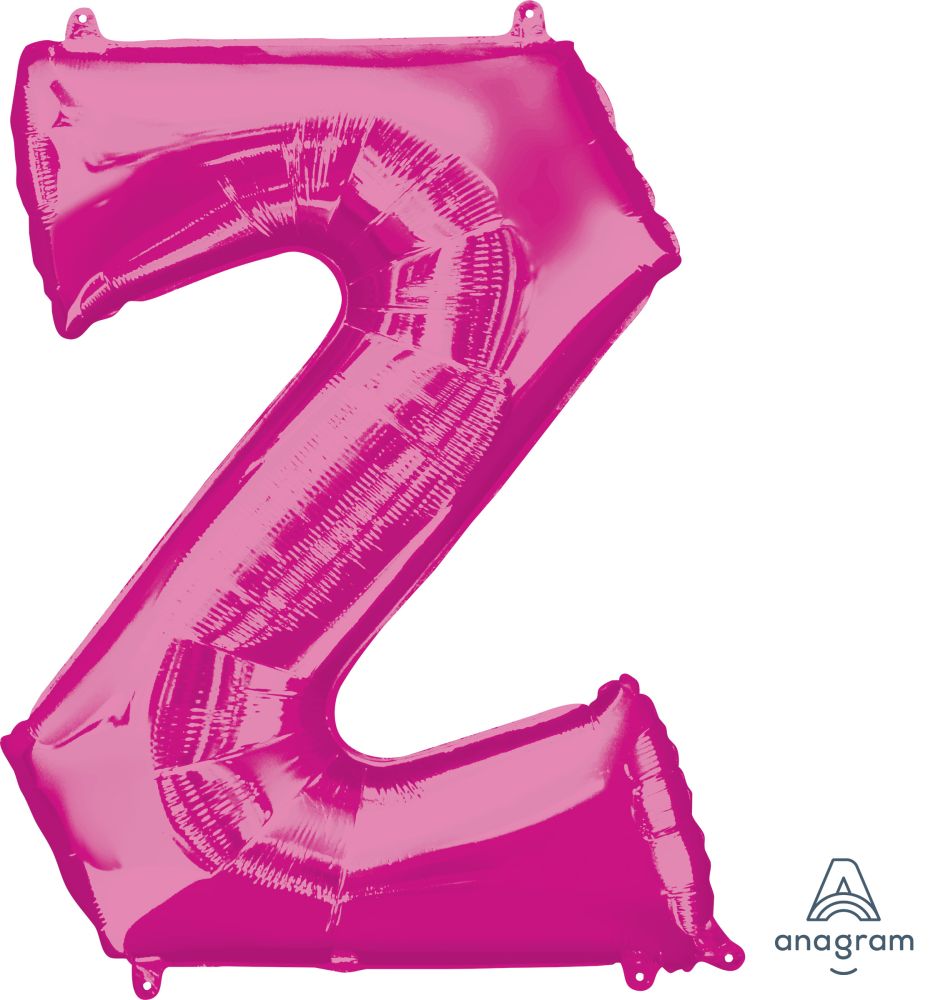 34" Pink Letter Z Balloon