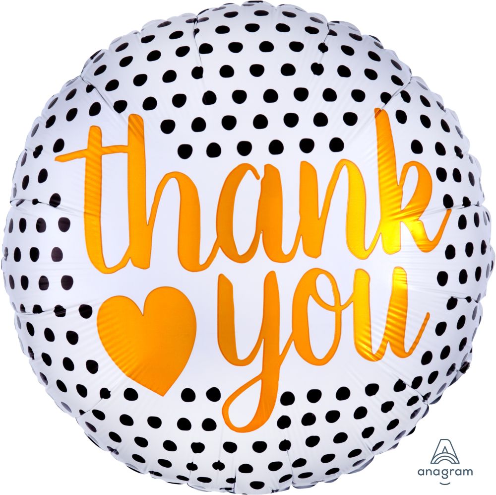 18" Thank You Modern Dots Balloon