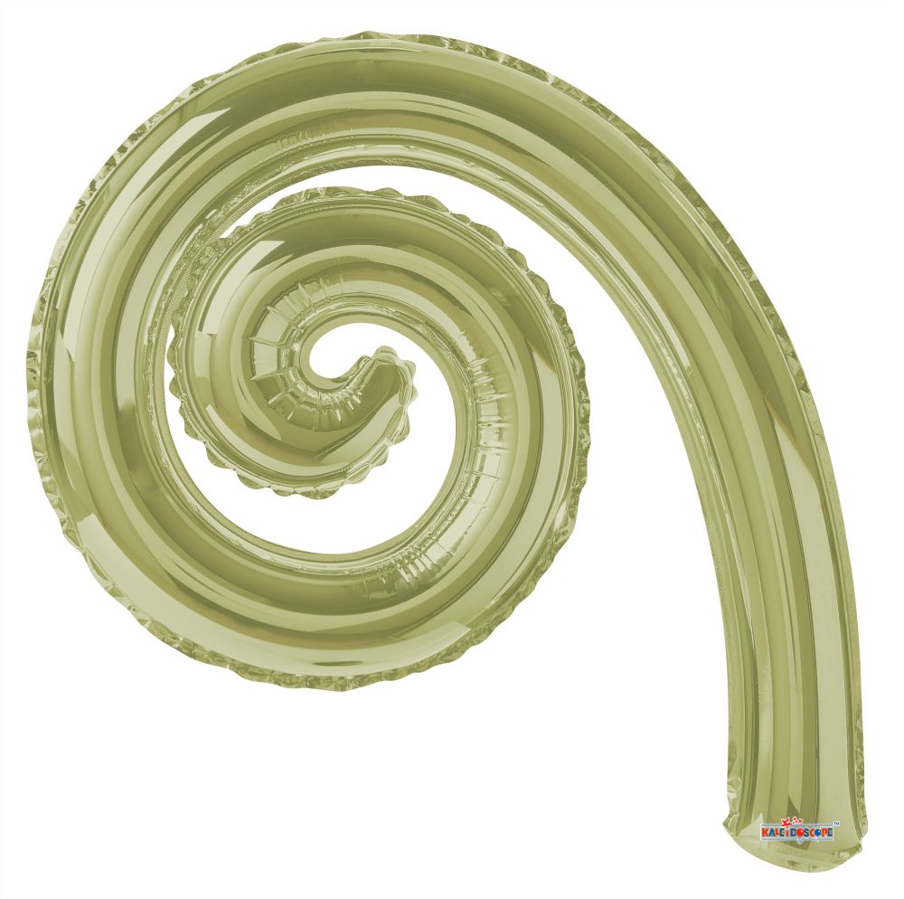 Kurly Spiral Dark Olive Balloon