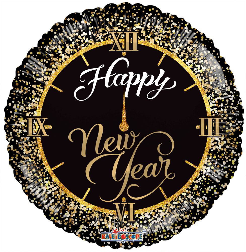 18" PR New Year Clock Balloon