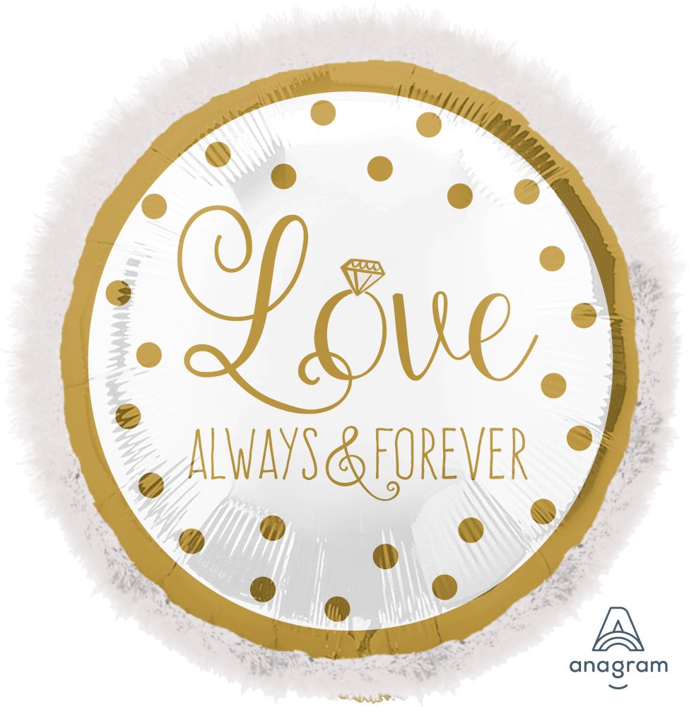SuperShape Sparkling Gold Wedding (non-packaged) Balloon