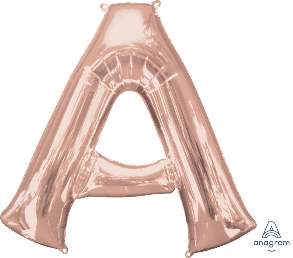 34" Rose Gold Letter A Balloon