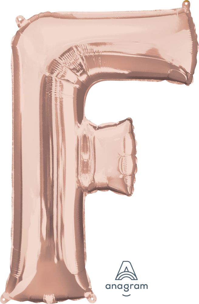 34" Rose Gold Letter F Balloon