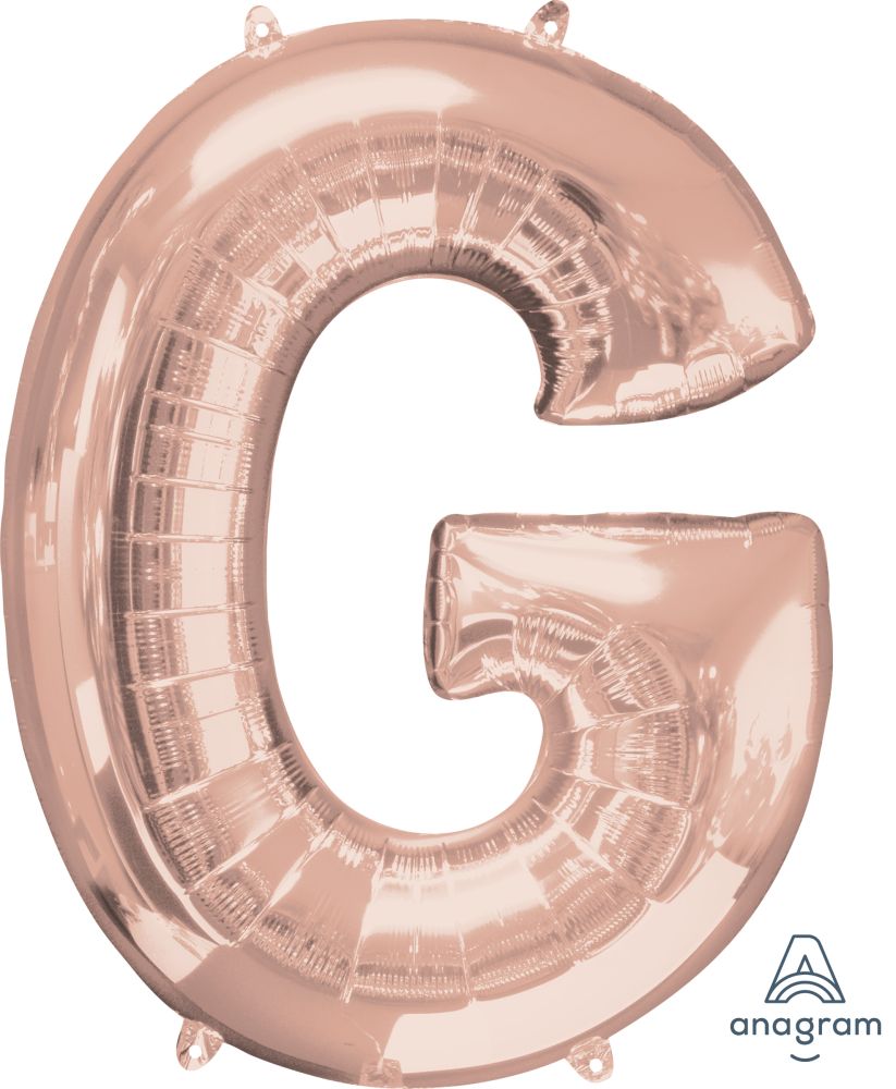 34" Rose Gold Letter G Balloon