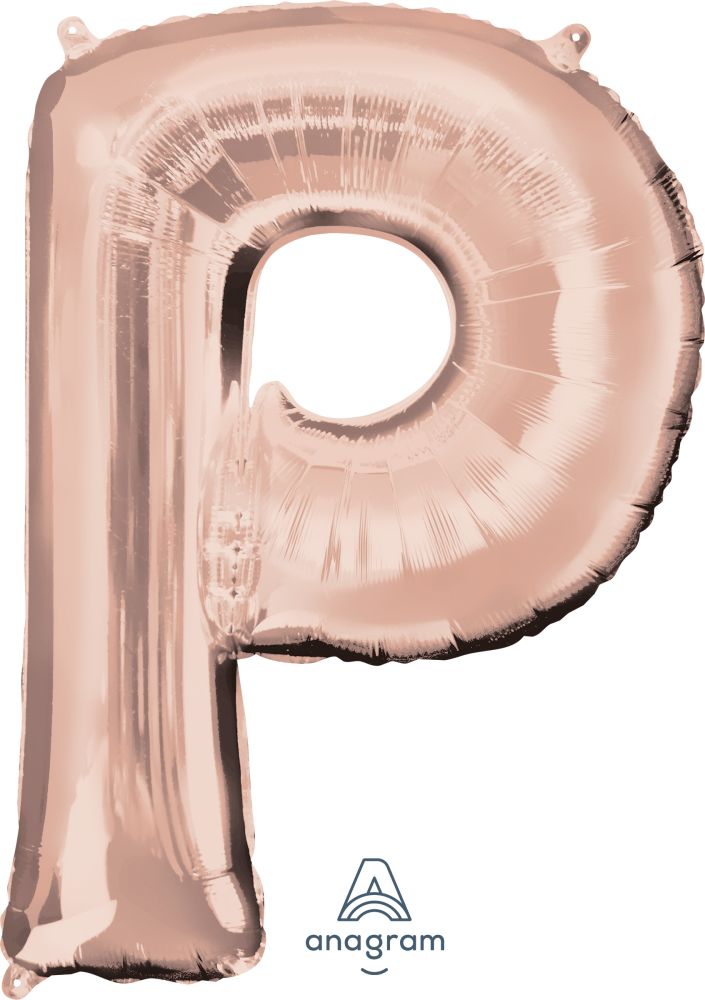 34" Rose Gold Letter P Balloon