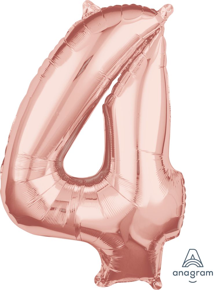 26" Rose Gold Number 4 Balloon