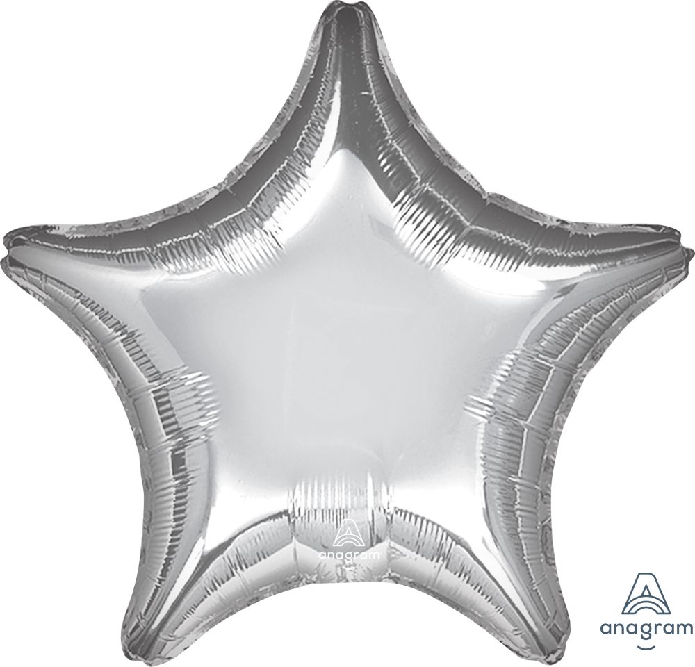 28" Metallic Silver Star (non-packaged) Balloon