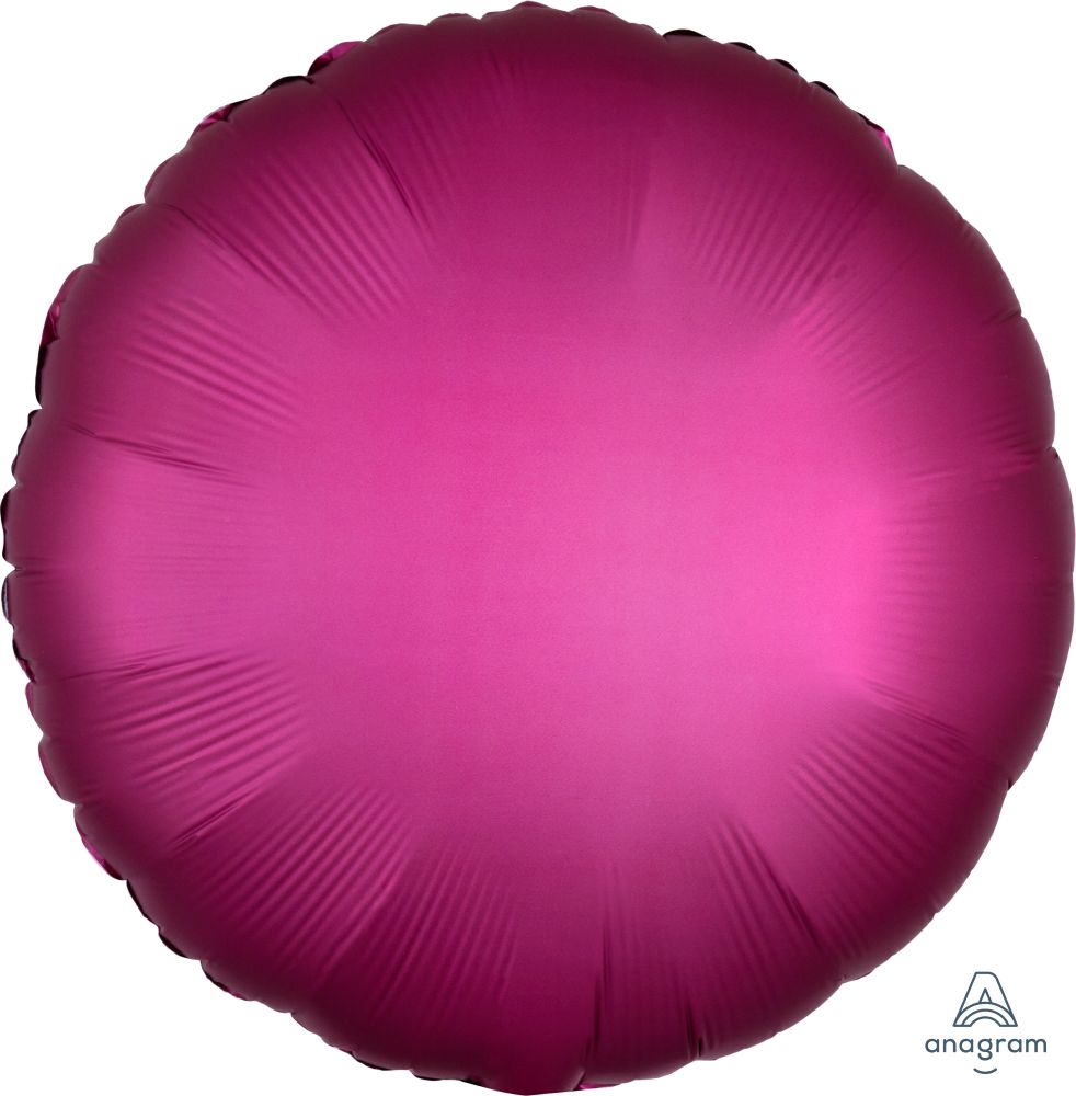 18" Satin Luxe Pomegranate Circle (non-packaged) Balloon