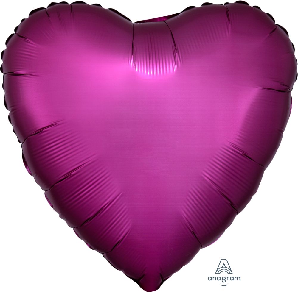 18" Satin Luxe Pomegranate Heart Balloon