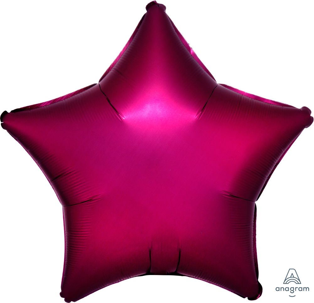 18" Satin Luxe Pomegranate Star (non-packaged) Balloon